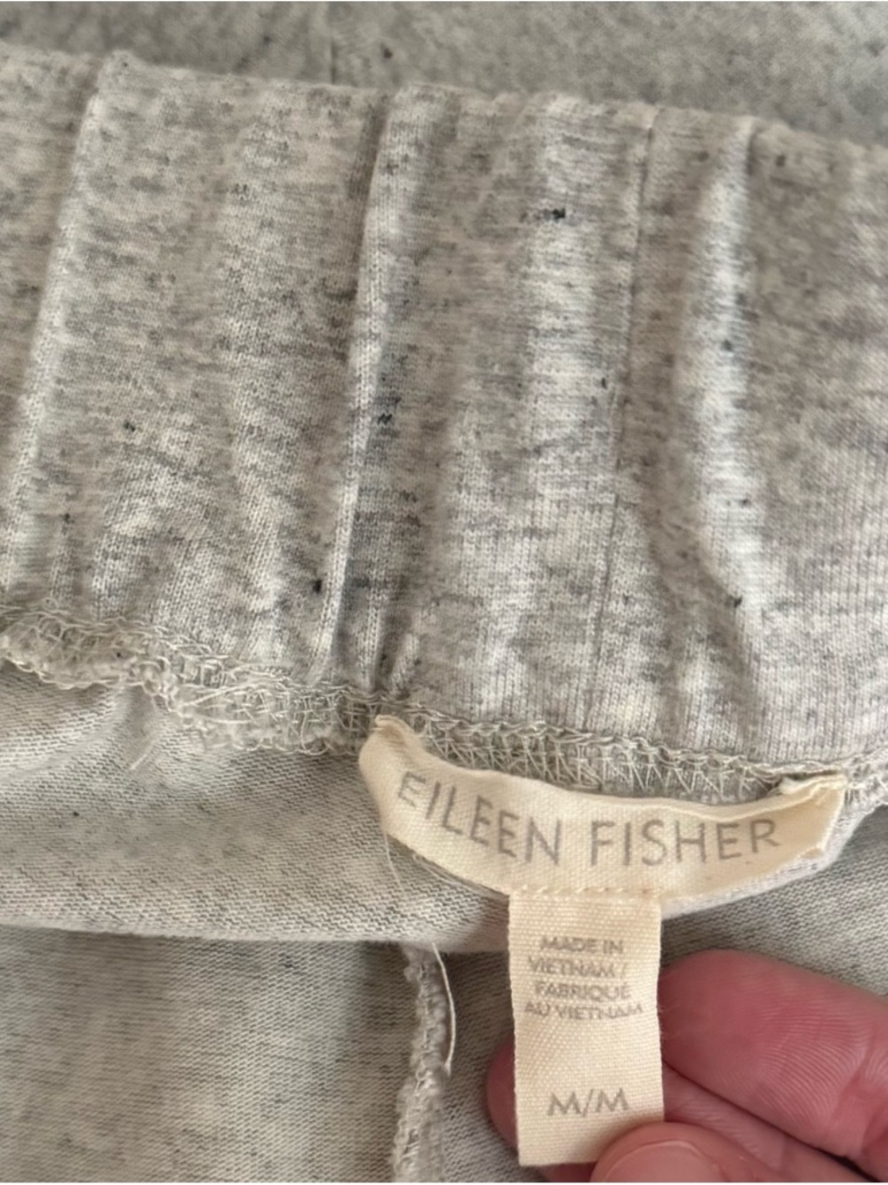 Eileen Fisher Organic Cotton Speckle Knit Ankle Pant Gray Women’s Size Medium - Picture 5 of 7